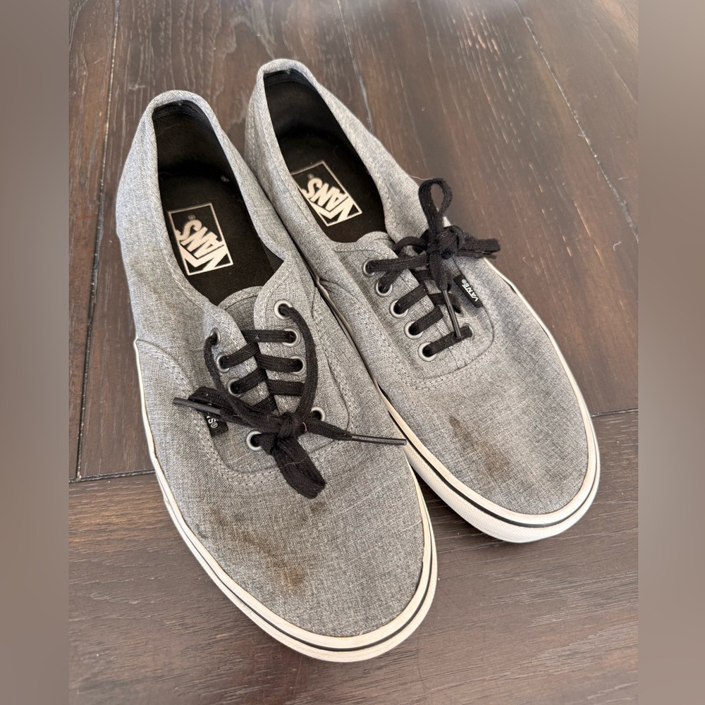 Vans Black and Gray Men's Sneakers Sz. 9.5